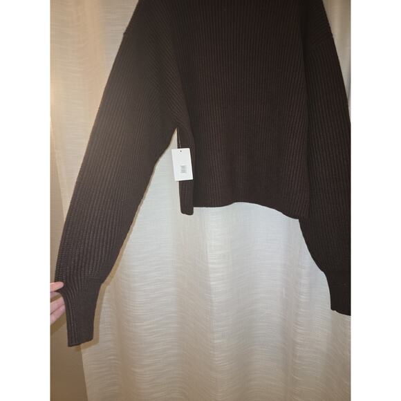 Good American Heavy Cozy Rib-Knit Turtleneck Sweater NWT Size L - Picture 3 of 5